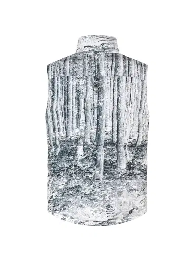 Moose Knuckles Men's Westmount Printed Down Vest | Thumbnail 3 Moose Knuckles Men's Westmount Printed Down Vest | Thumbnail 3