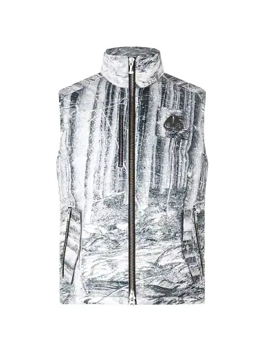 Moose Knuckles Men's Westmount Printed Down Vest | Thumbnail 1 Moose Knuckles Men's Westmount Printed Down Vest | Thumbnail 1