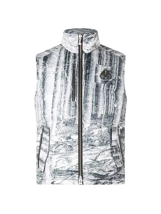 Moose Knuckles Men's Westmount Printed Down Vest - Forest Print