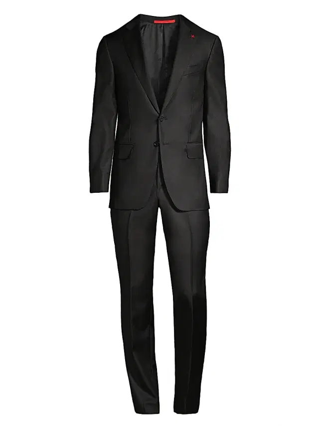 Men's New Sanita Basic Wool Suit - Black