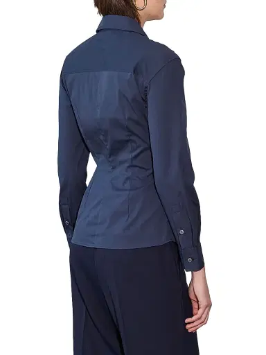 Callas Milano Women's Savil - Stretch Poplin Shirt - Navy | Thumbnail 3 Callas Milano Women's Savil - Stretch Poplin Shirt - Navy | Thumbnail 3