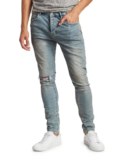 Purple Brand Men's Distressed Stretch-Skinny Jeans | Thumbnail 3 Purple Brand Men's Distressed Stretch-Skinny Jeans | Thumbnail 3