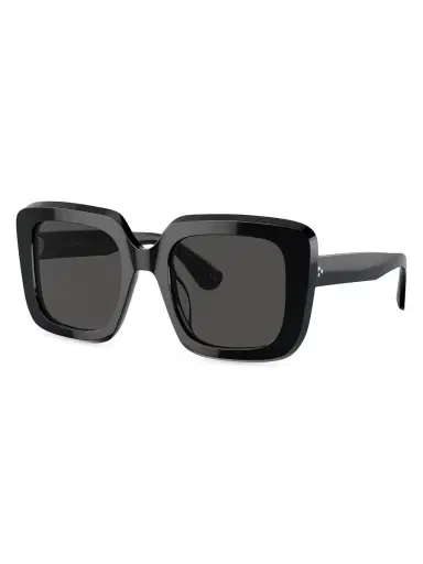 Oliver Peoples Women's Franca 52MM Oversized Sunglasses - Black | Thumbnail 1