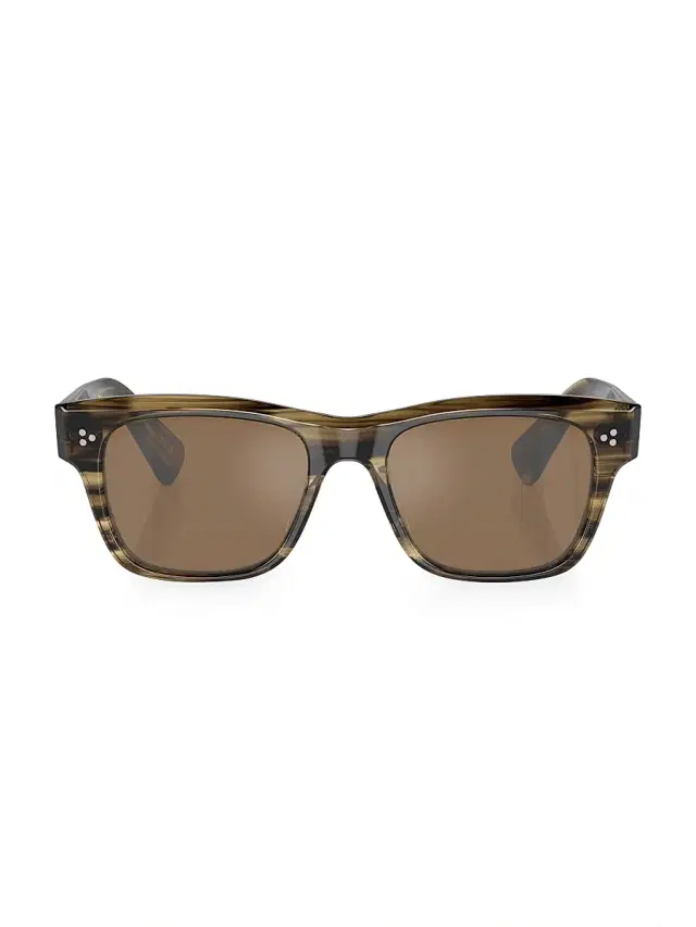 Oliver Peoples Women's Birell 52MM Square Sunglasses - Olive