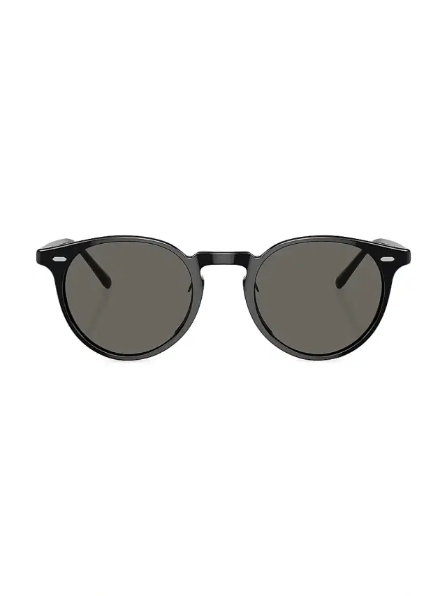 Oliver Peoples Women's 48MM Round Sunglasses - Black