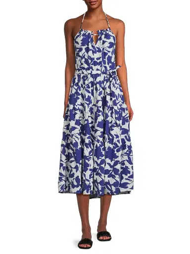 Change of Scenery Women's Abbie Leaf Cotton Halter Dress | Thumbnail 2 Change of Scenery Women's Abbie Leaf Cotton Halter Dress | Thumbnail 2