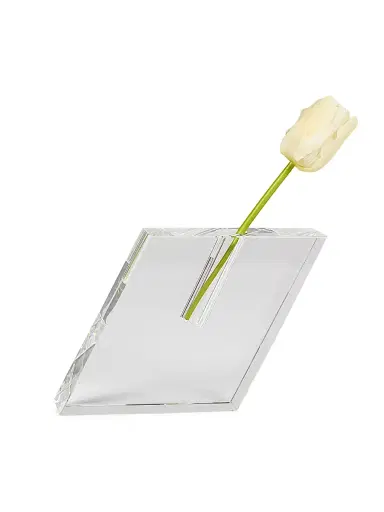 Tizo Angeled Crystal Vase - Clear Large | Thumbnail 2 Tizo Angeled Crystal Vase - Clear Large | Thumbnail 2