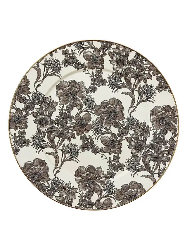 English Garden Sterling Enamel Serving Platter