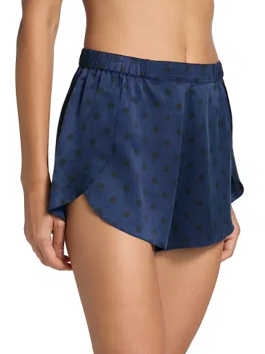 Lunya Women's Washable Silk Tulip-Back Pajama Set - Blue Ellipsis - Size XL | Thumbnail 4