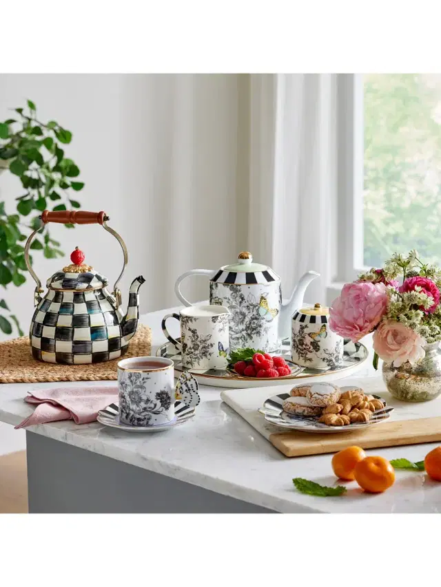 Butterfly Toile Creamer & Sugar Set