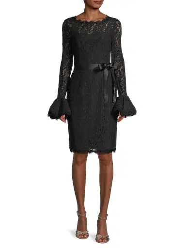 Shani Women's Lace Bell-Sleeve Sheath Dress | Thumbnail 2 Shani Women's Lace Bell-Sleeve Sheath Dress | Thumbnail 2