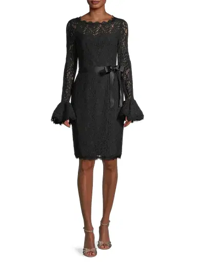 Shani Women's Lace Bell-Sleeve Sheath Dress | Thumbnail 3 Shani Women's Lace Bell-Sleeve Sheath Dress | Thumbnail 3