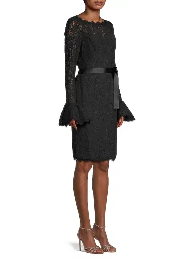 Shani Women's Lace Bell-Sleeve Sheath Dress | Thumbnail 4 Shani Women's Lace Bell-Sleeve Sheath Dress | Thumbnail 4