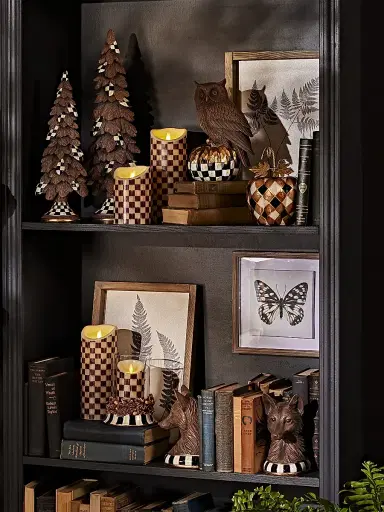 MacKenzie-Childs Courtly Check Flicker Faux Pillar Candle 6" | Thumbnail 5 MacKenzie-Childs Courtly Check Flicker Faux Pillar Candle 6" | Thumbnail 5