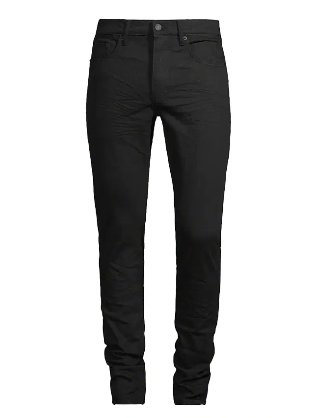 Men's Cotton Five-Pocket Jeans - Black Raw