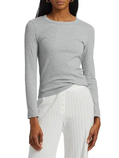 LESET Women's Kelly Long-Sleeve Slim-Fit T-Shirt | Thumbnail 3 LESET Women's Kelly Long-Sleeve Slim-Fit T-Shirt | Thumbnail 3