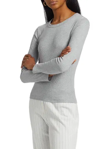 LESET Women's Kelly Long-Sleeve Slim-Fit T-Shirt | Thumbnail 4 LESET Women's Kelly Long-Sleeve Slim-Fit T-Shirt | Thumbnail 4