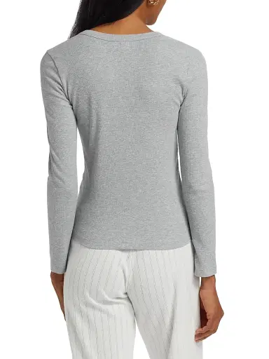 LESET Women's Kelly Long-Sleeve Slim-Fit T-Shirt | Thumbnail 5 LESET Women's Kelly Long-Sleeve Slim-Fit T-Shirt | Thumbnail 5