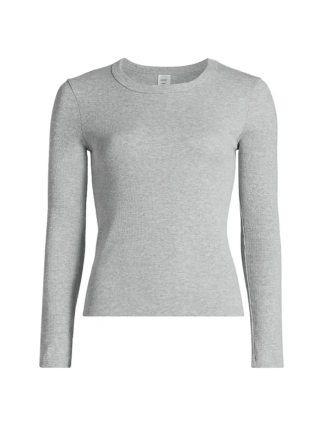 Women's Kelly Long-Sleeve Slim-Fit T-Shirt - Heather Grey