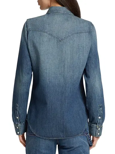 Nili Lotan Women's Travis Oversized Denim Shirt | Thumbnail 5