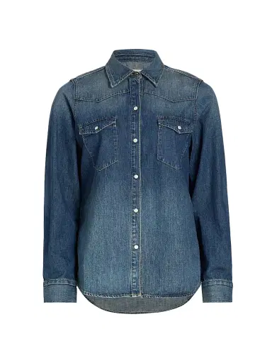 Nili Lotan Women's Travis Oversized Denim Shirt | Thumbnail 1