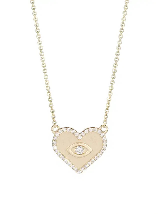 Women's  14K Gold & Diamond Heart Necklace