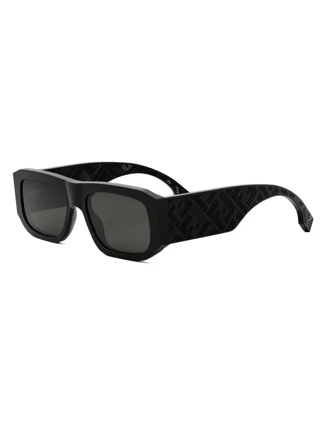 Men's  Sky 59MM Rectangular Sunglasses - Matte Black Smoke