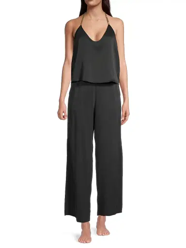 Lunya Women's Washable Silk Cami & Pants Set - Deep Blue | Thumbnail 2