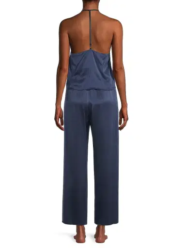 Lunya Women's Washable Silk Cami & Pants Set - Deep Blue | Thumbnail 14