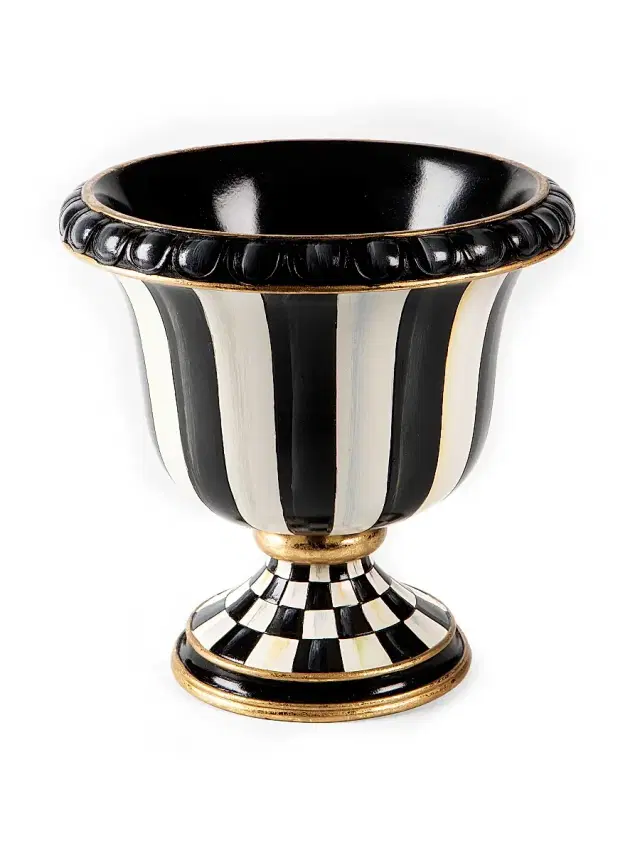 Courtly Stripe Tabletop Urn