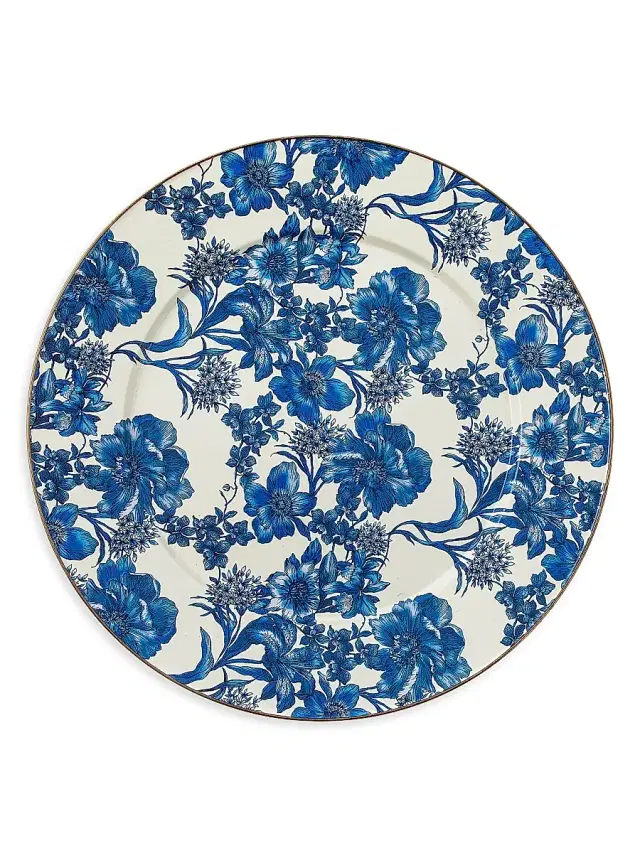 MacKenzie-Childs English Garden Royal Enamel Serving Platter