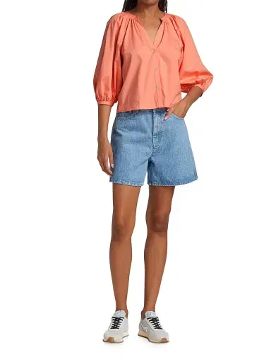 Staud Women's Dill Poplin Top - White - Size XL | Thumbnail 2 Staud Women's Dill Poplin Top - White - Size XL | Thumbnail 2