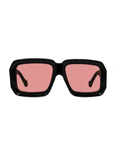 Loewe Men's x Paula's Ibiza 56MM Oversized Square Sunglasses - Shiny Black Rose | Thumbnail 2
