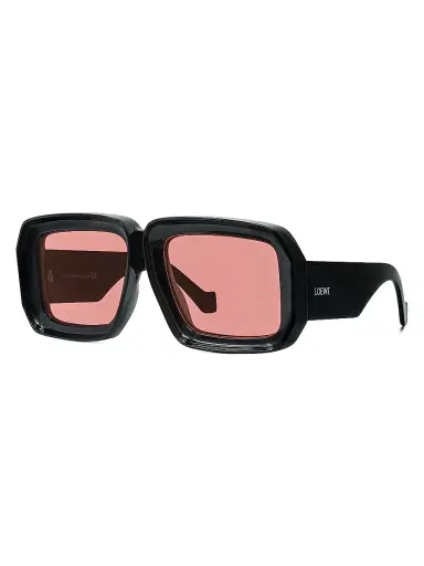 Loewe Men's x Paula's Ibiza 56MM Oversized Square Sunglasses - Shiny Black Rose | Thumbnail 1