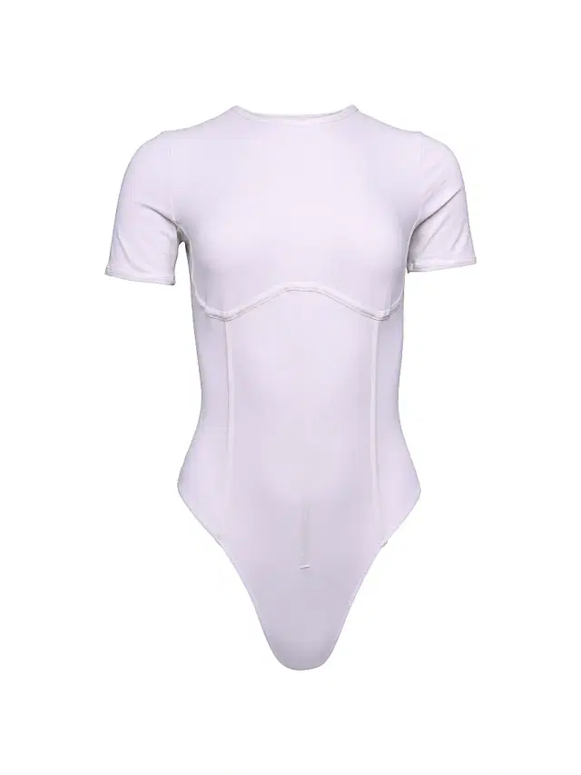Women's Stretch Cotton T-Shirt Bodysuit -