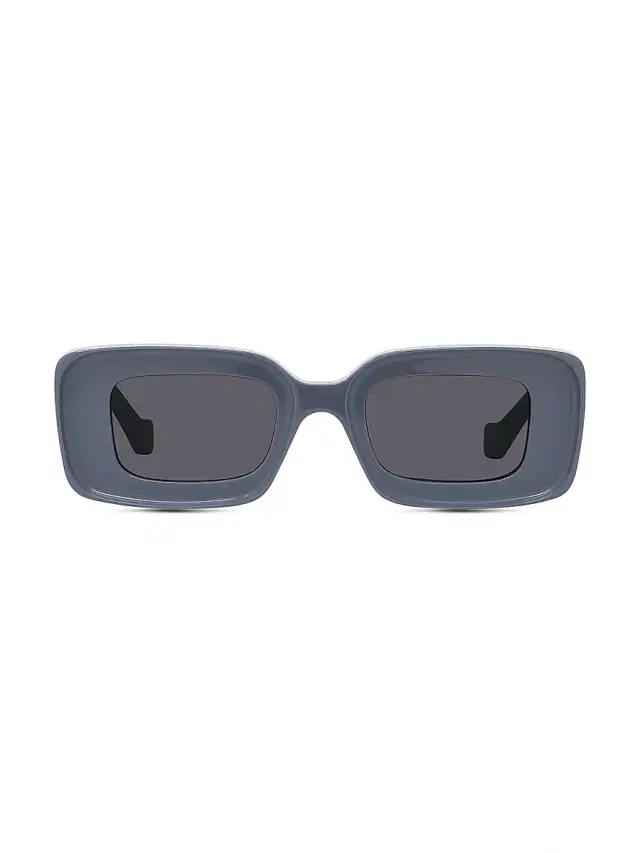 LOEWE Men's 46MM Rectangular Sunglasses - Shiny Violet