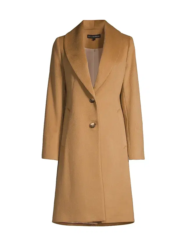 Sofia Cashmere Women's Wool-Blend Coat - Camel