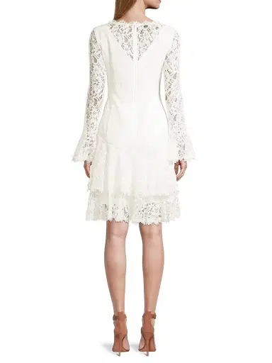 Shani Women's Tiered Flounce Lace Dress - White - Size 16 | Thumbnail 5 Shani Women's Tiered Flounce Lace Dress - White - Size 16 | Thumbnail 5