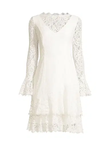 Shani Women's Tiered Flounce Lace Dress - White - Size 16 | Thumbnail 1 Shani Women's Tiered Flounce Lace Dress - White - Size 16 | Thumbnail 1