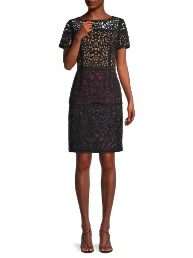 Shani Women's Ombre Laser-Cut Lace Dress - Black Berry - Size 16 | Thumbnail 6 Shani Women's Ombre Laser-Cut Lace Dress - Black Berry - Size 16 | Thumbnail 6