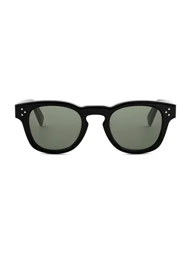 Celine Men's 49MM Square Sunglasses - Shiny Black Green | Thumbnail 2