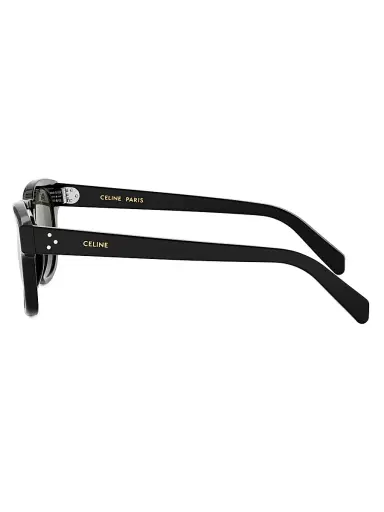 Celine Men's 49MM Square Sunglasses - Shiny Black Green | Thumbnail 3