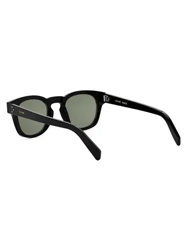 Celine Men's 49MM Square Sunglasses - Shiny Black Green | Thumbnail 4