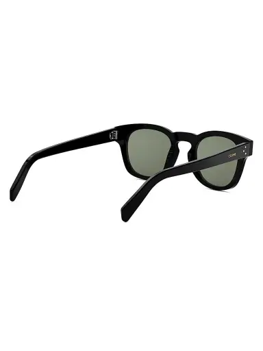 Celine Men's 49MM Square Sunglasses - Shiny Black Green | Thumbnail 6