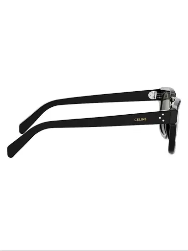 Celine Men's 49MM Square Sunglasses - Shiny Black Green | Thumbnail 7