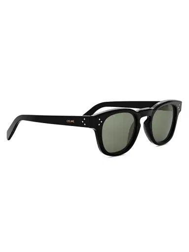 Celine Men's 49MM Square Sunglasses - Shiny Black Green | Thumbnail 8