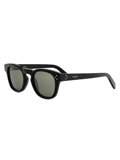 Celine Men's 49MM Square Sunglasses - Shiny Black Green | Thumbnail 1