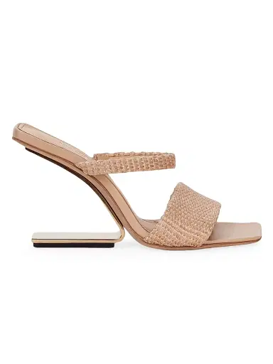 Cult Gaia Women's Rene 83MM Woven Sandals - Natural - Size 10.5 | Thumbnail 1