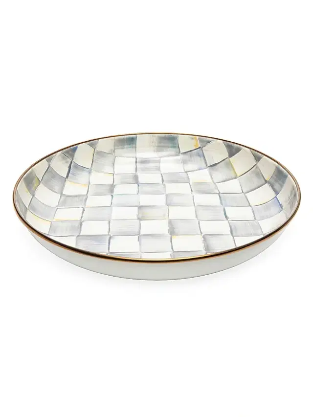 Sterling Check Enamel Abundant Bowl