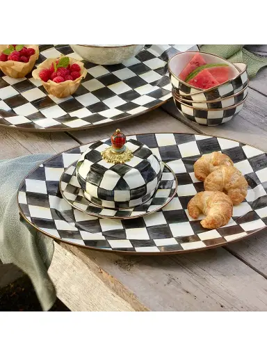MacKenzie-Childs Checked Oval Platter - Courtly Check Large | Thumbnail 4 MacKenzie-Childs Checked Oval Platter - Courtly Check Large | Thumbnail 4